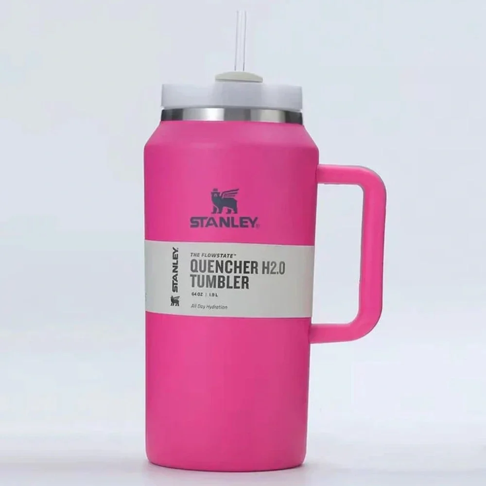 Stanley 64oz POPSICLE PINK Tumbler jug thermos flow state straw cup camping - Picture 1 of 2